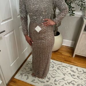 Elegant Sequin Long Sleeve Dress